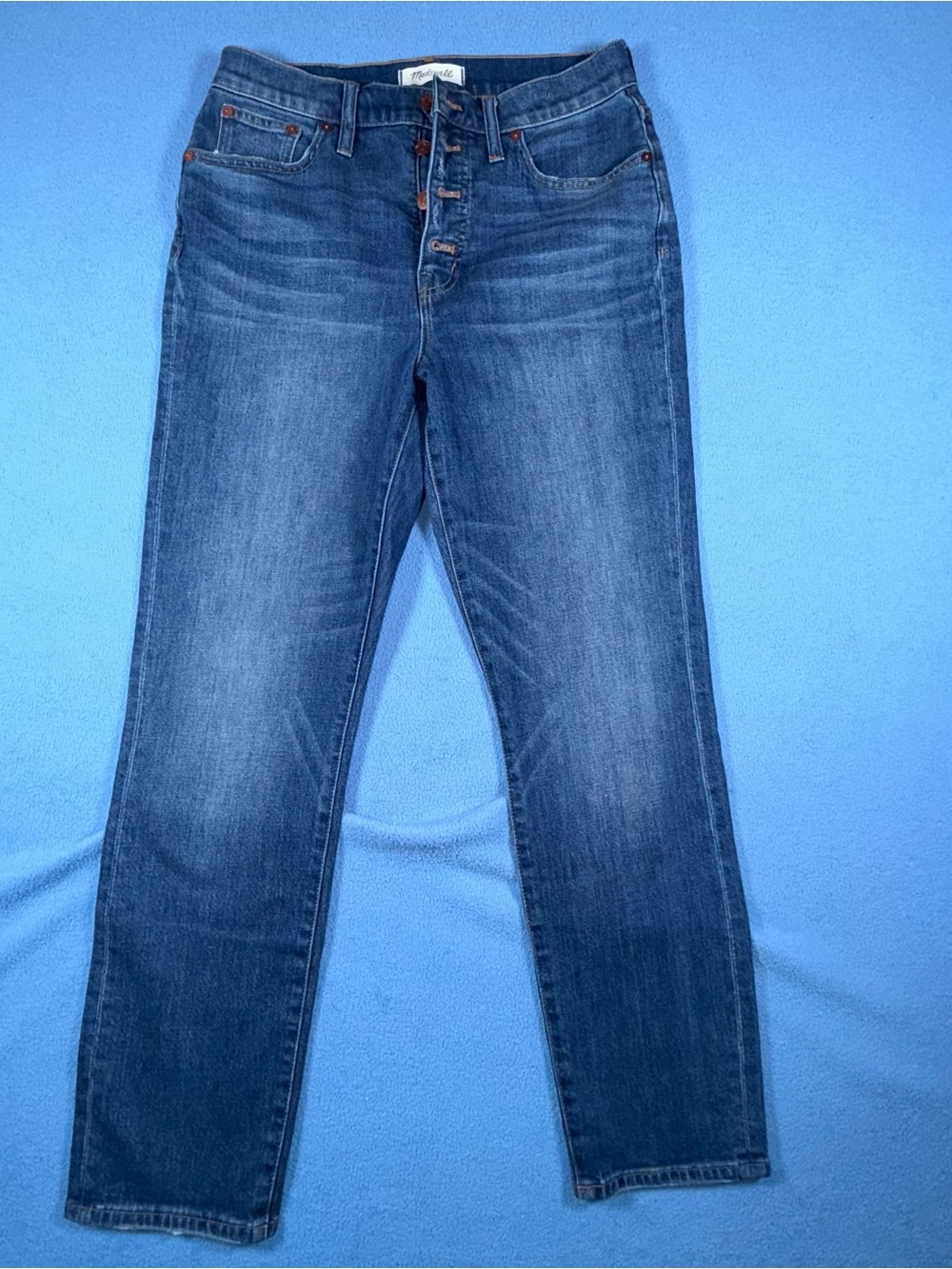 Madewell Straight-Leg Women’s Jeans in Medium Blue